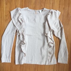 H&M blouse with ruffle